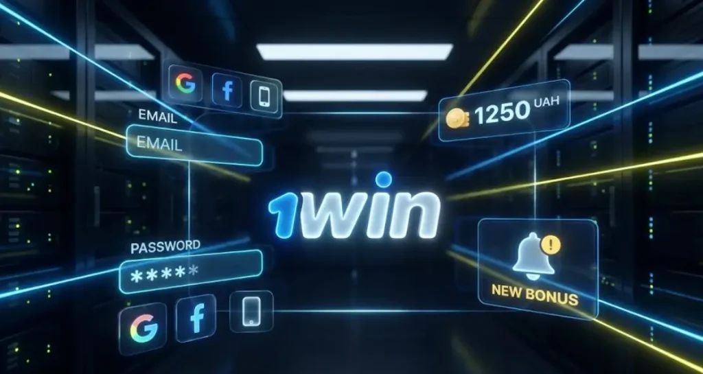 Вход в личный кабинет 1win Украина — авторизация по email или соцсети